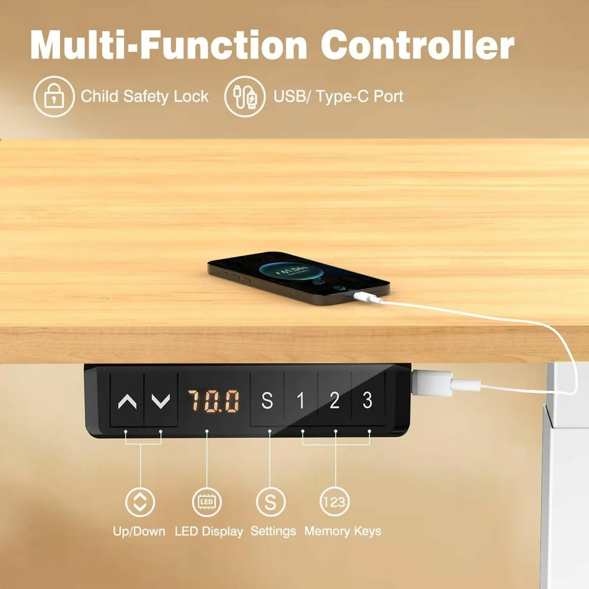Electric Height Adjustable Standing Desk Frame - Image 4