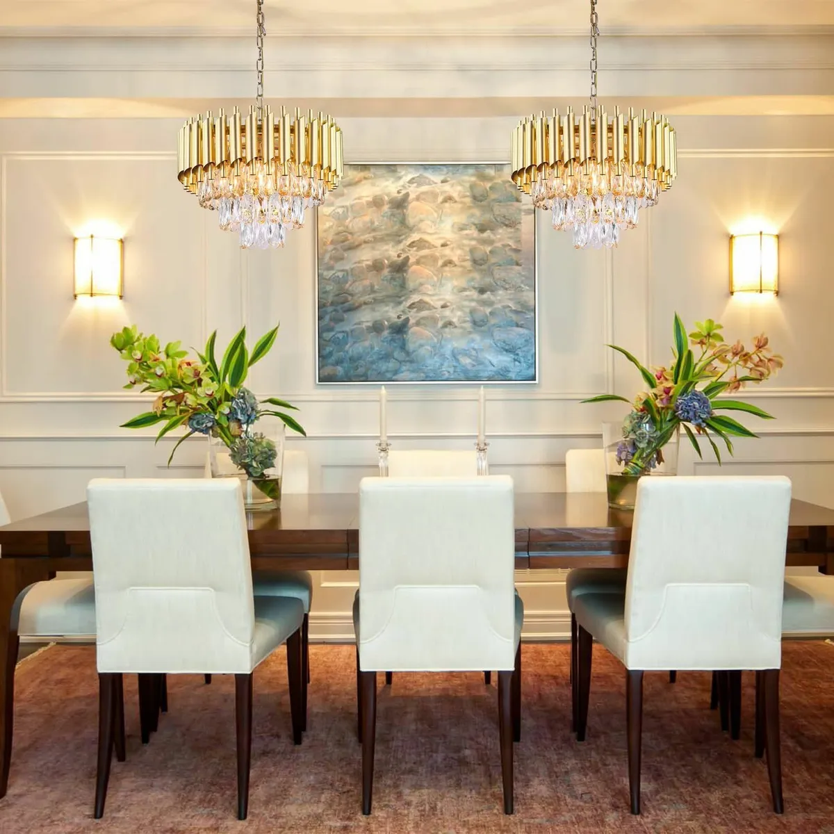 FRIXCHUR 15.7'' Glam Crystal Chandelier Lights - Image 3