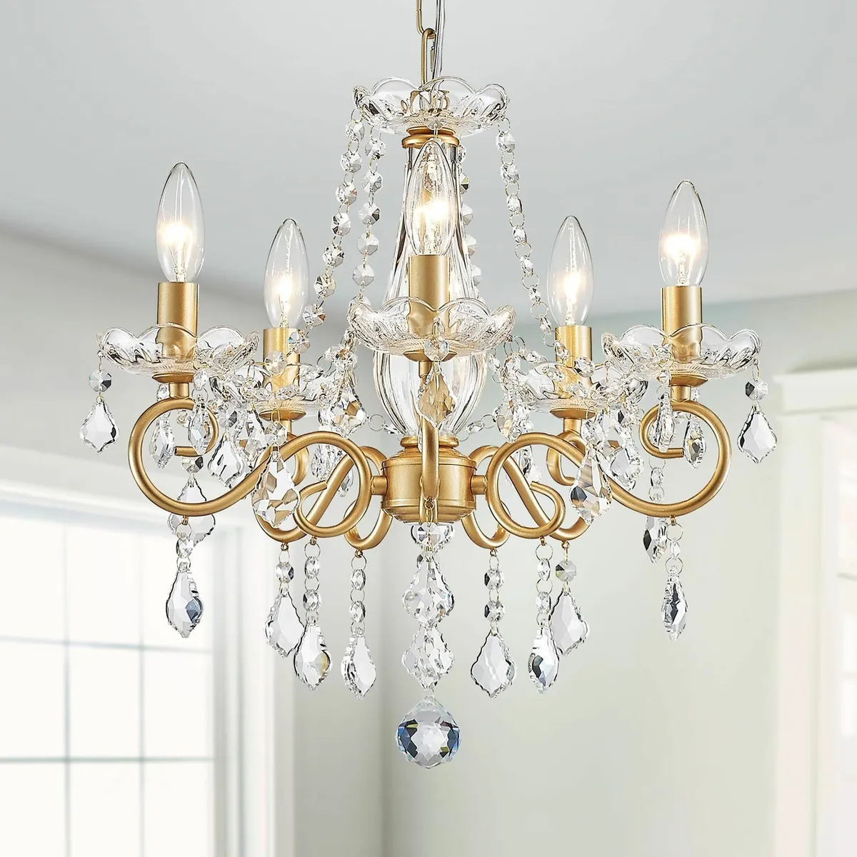 Crystal Candle Chandelier Pendant Flushmount - Image 1