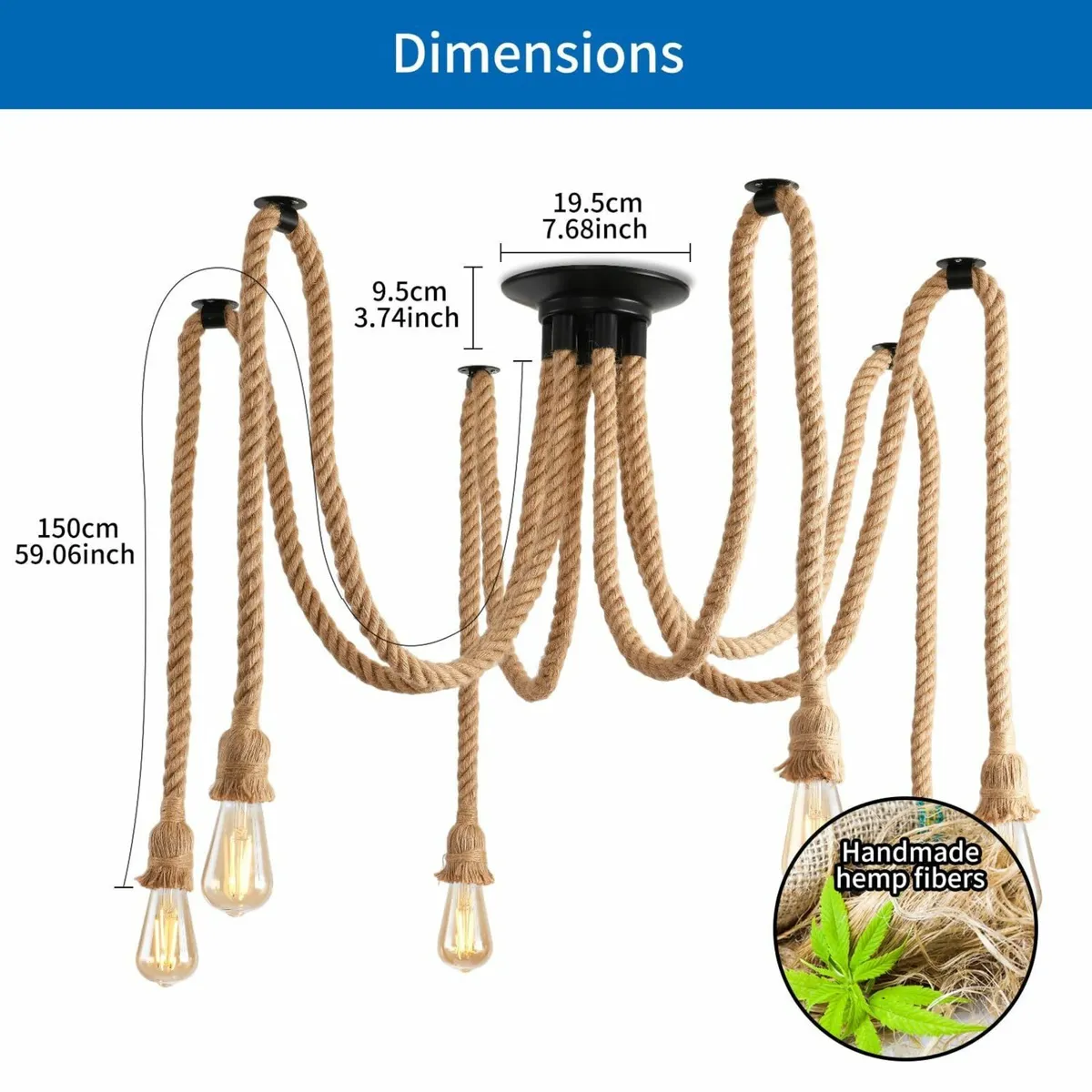 6 Heads Spider Light Chandelier Pendant Lighting - Image 4