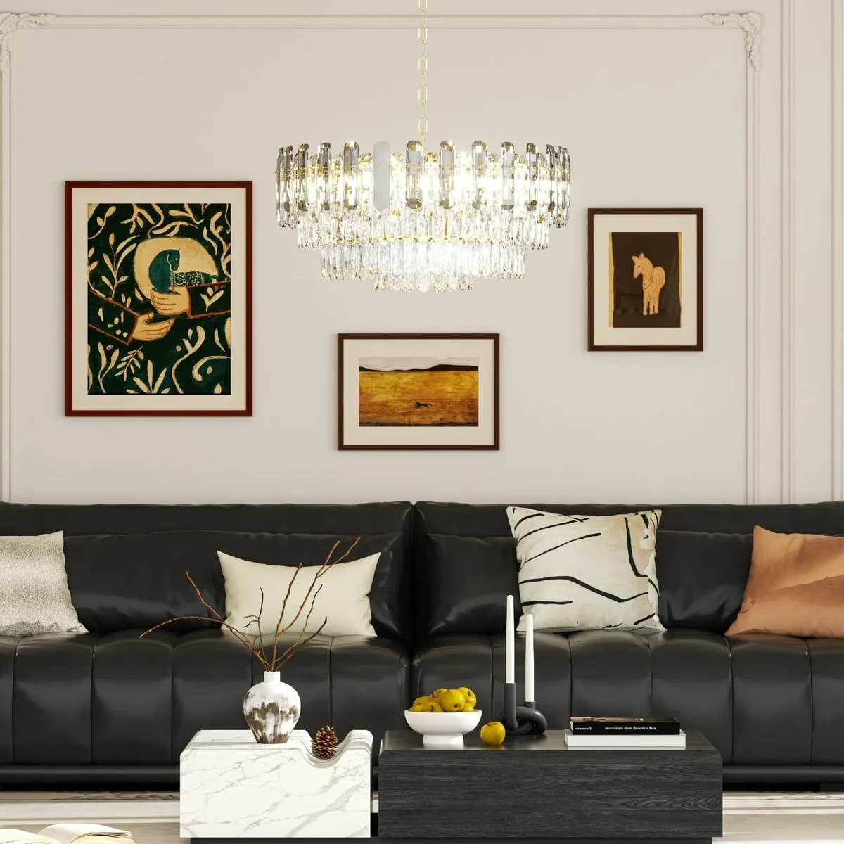 Modern Luxury Round Crystal Chandelier: 60cm 5 - Image 2