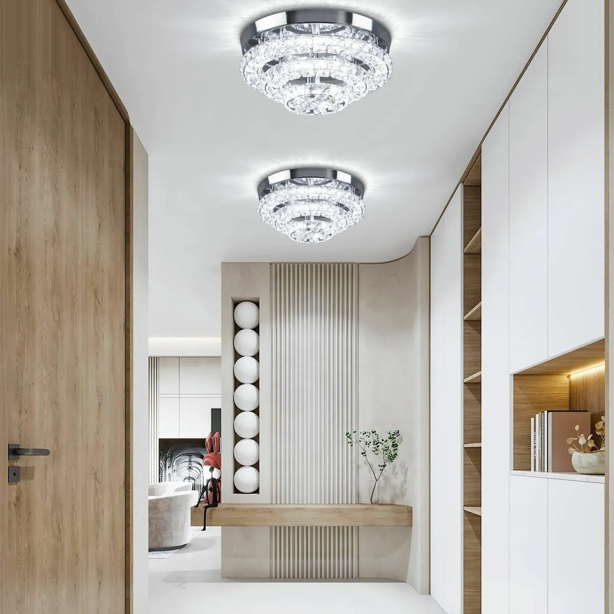11.8 Crystal Chandeliers Modern Ceiling Light - Image 2
