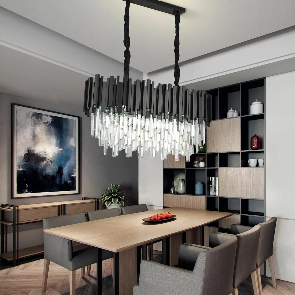 Luxury E14 Crystal Chandelier 2 in 1 Chandeliers - Image 4