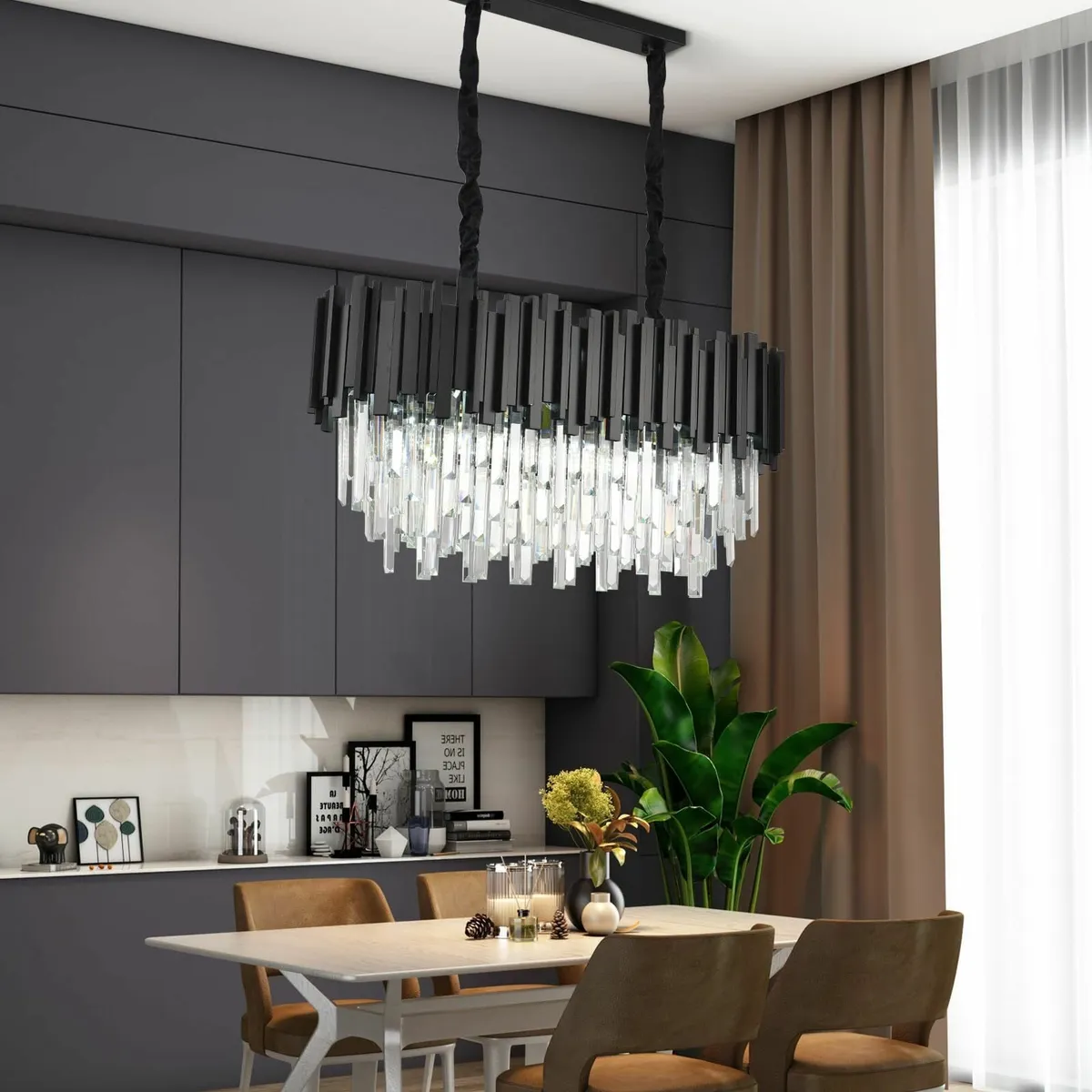 Luxury E14 Crystal Chandelier 2 in 1 Chandeliers - Image 3