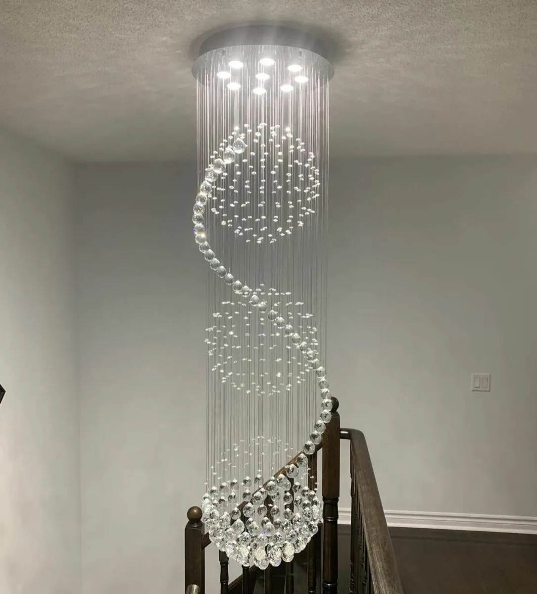 Spiral Sphere Crystal Chandelier Ceiling Lights - Image 4
