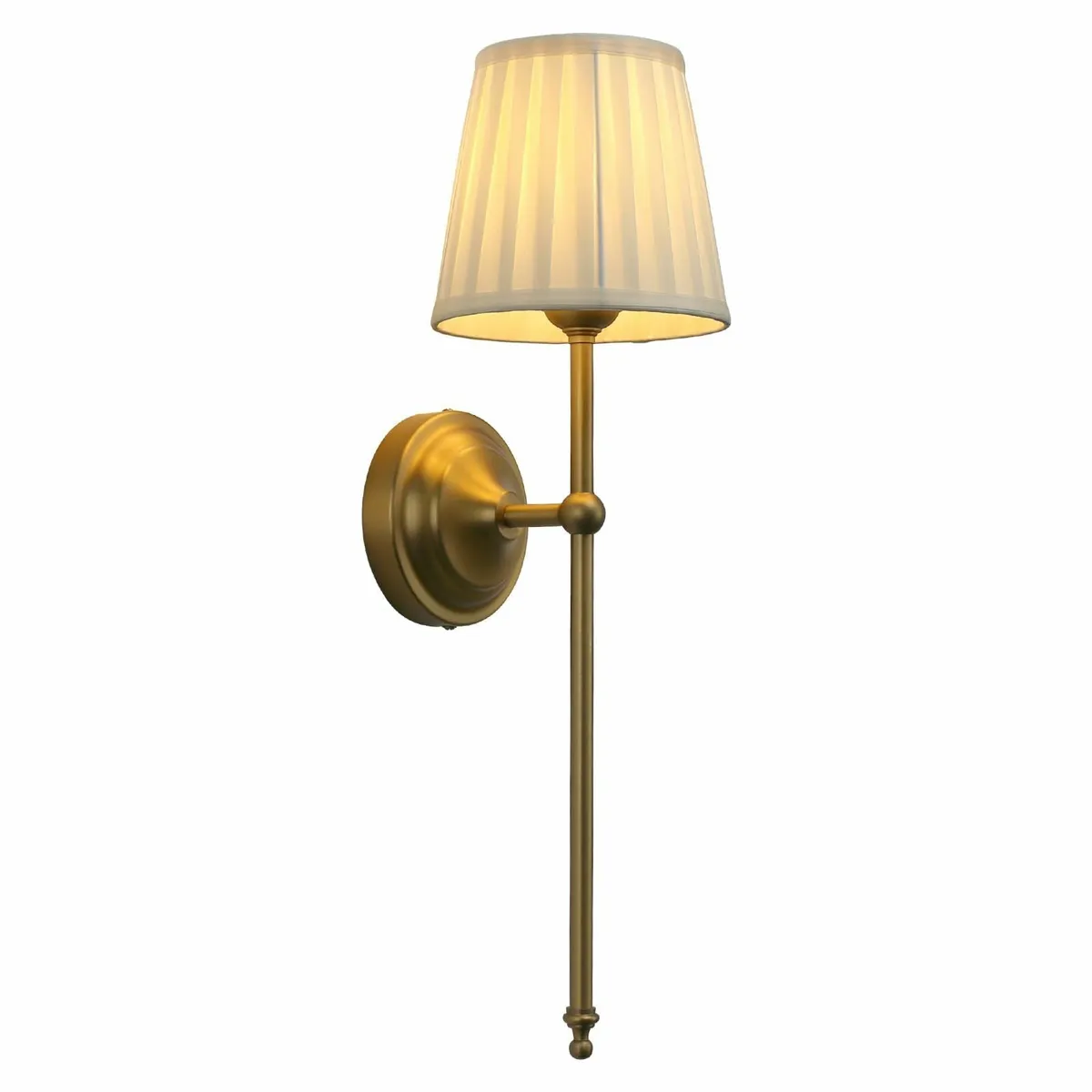 Antique Finish Wall Light Sconce Fixture with - Image 1