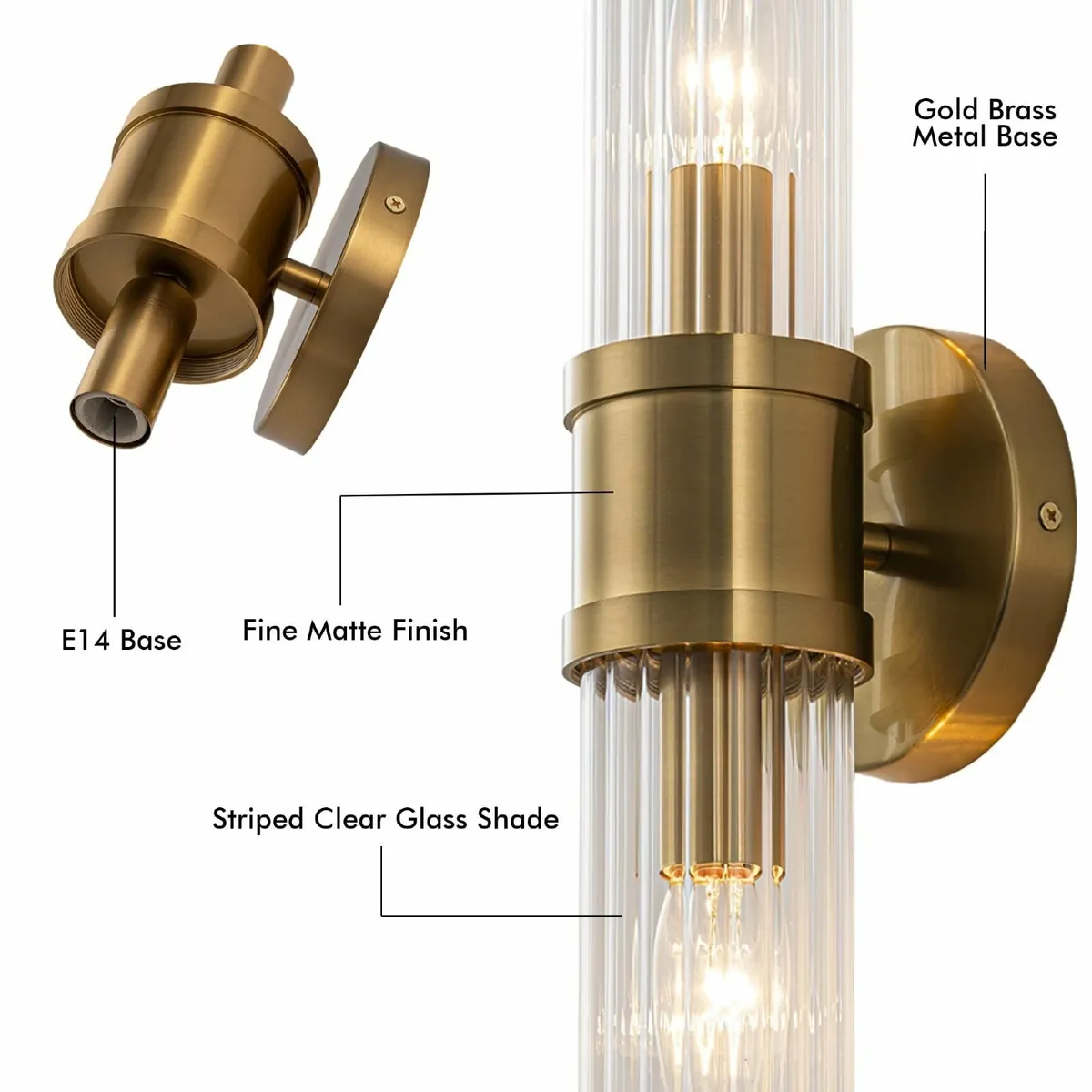 Vintage Wall Lights Indoor 2-Light Sconce with - Image 3