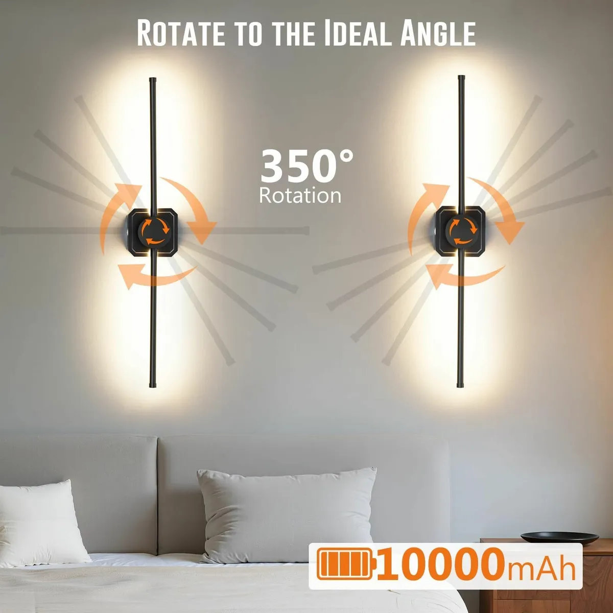 Rechargeable Wall Sconce Lights Battery Operated - Image 4