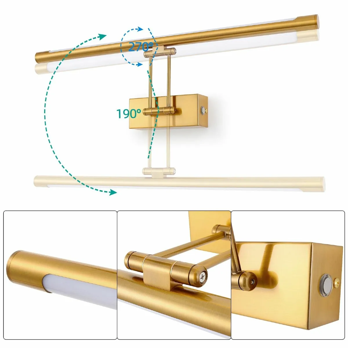 LED Bathroom Vanity Lights Fixtures 12W Dimmable - Image 4