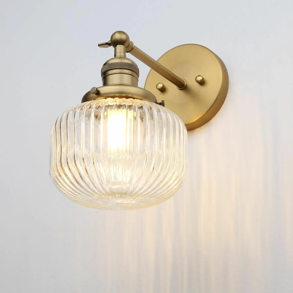 Industrial Vintage 1-Light Wall Sconce with Clear - Image 2