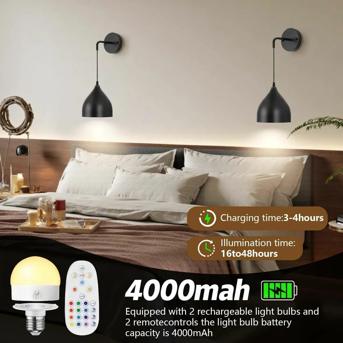 Battery Operated Wall Lights Indoor Wireless - Image 3
