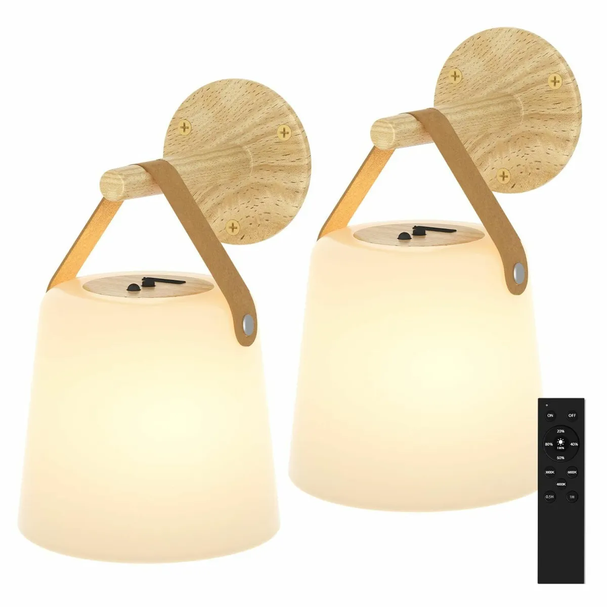 Rechargeable Wall Sconce - Plastic Frosted - Image 1