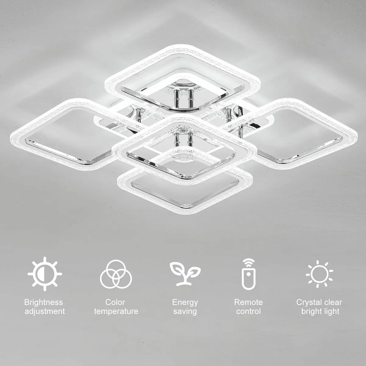 LED Ceiling Light Square Modern Flush Mount - Image 4