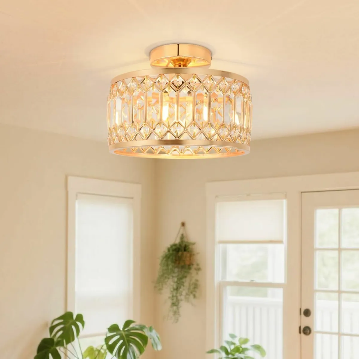 Gold Light Fitting Ceiling Lights Living Room - Image 4