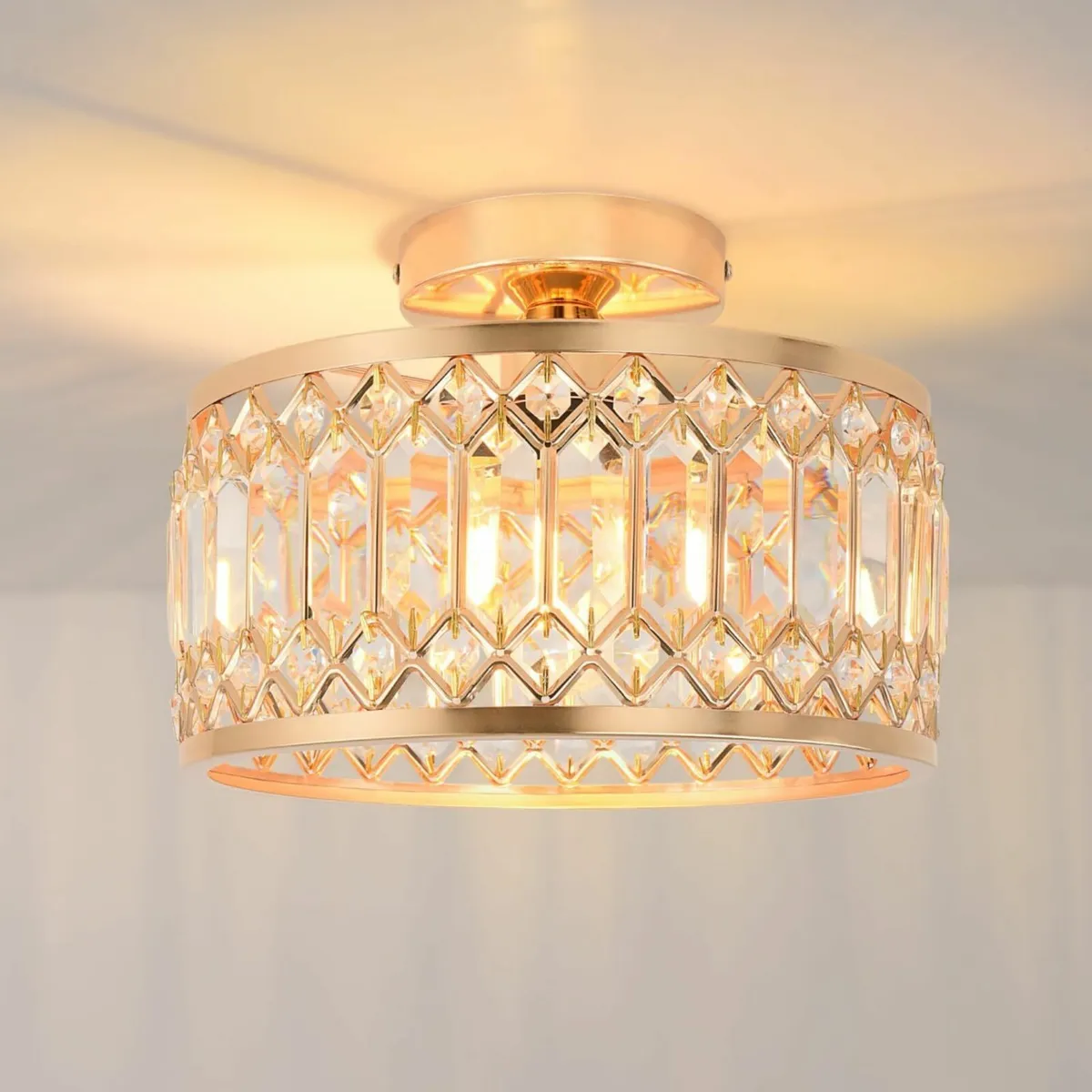 Gold Light Fitting Ceiling Lights Living Room - Image 1