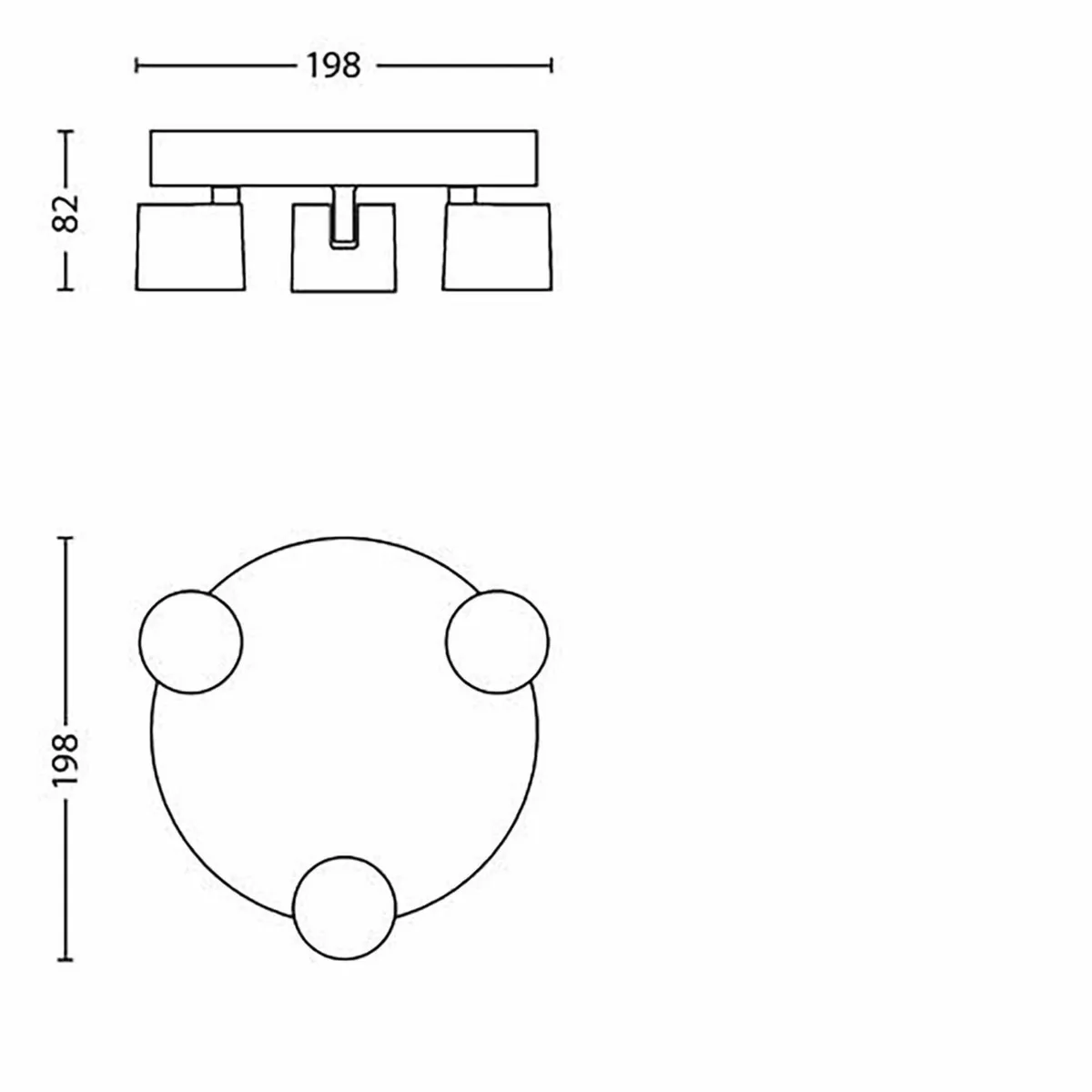 myLiving Star 3 SpotLight Spiral Ceiling Light - Image 3