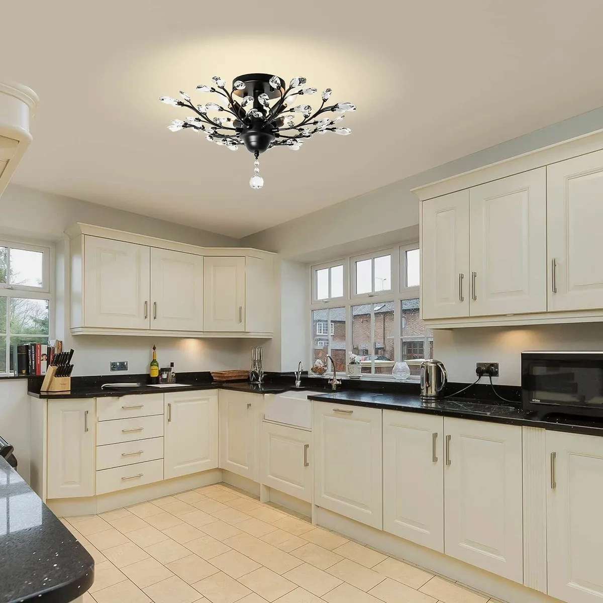 Vintage K9 Clear Crystal Chandeliers Ceiling - Image 2