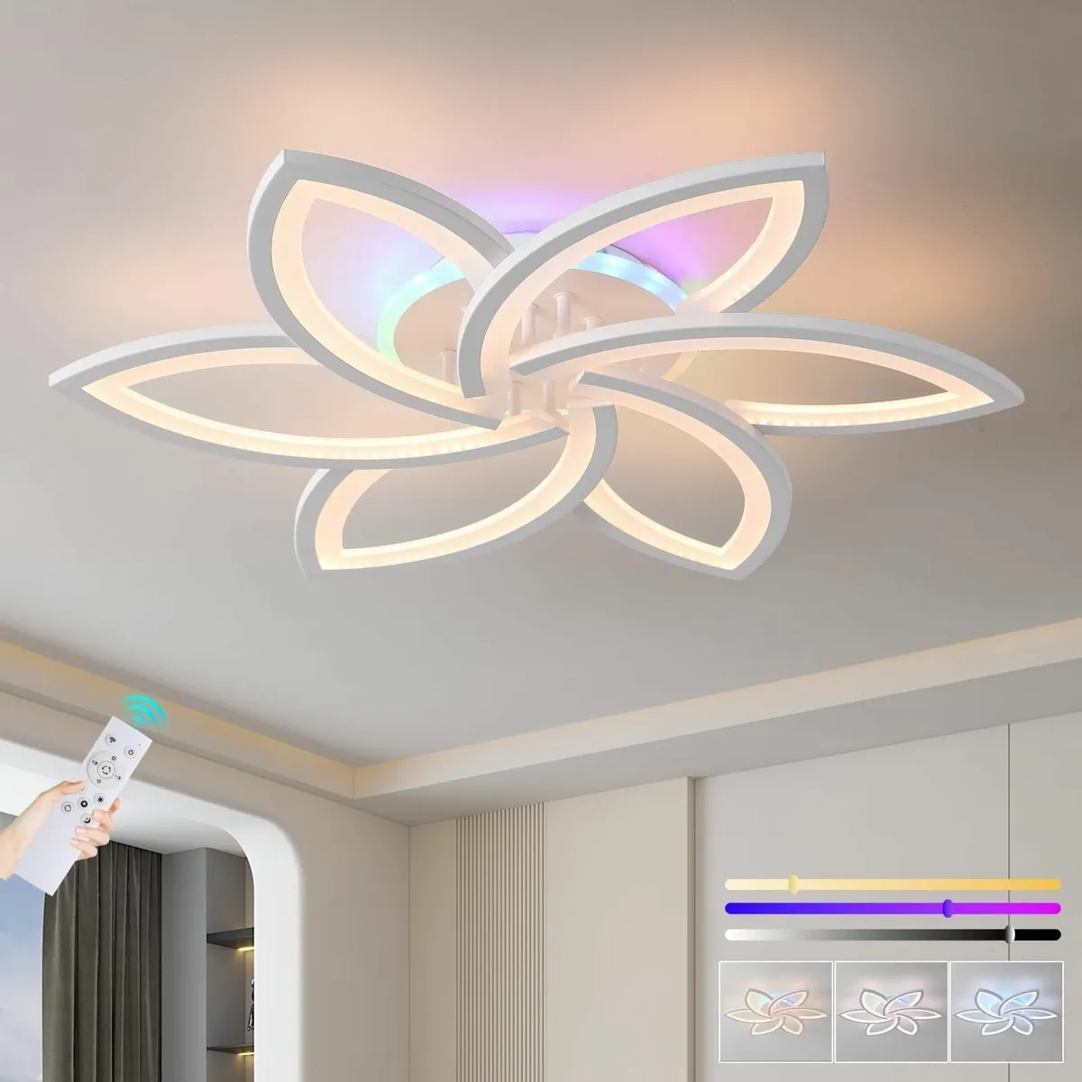 LED Ceiling Light Dimmable 50W Flush Lights with - Image 1
