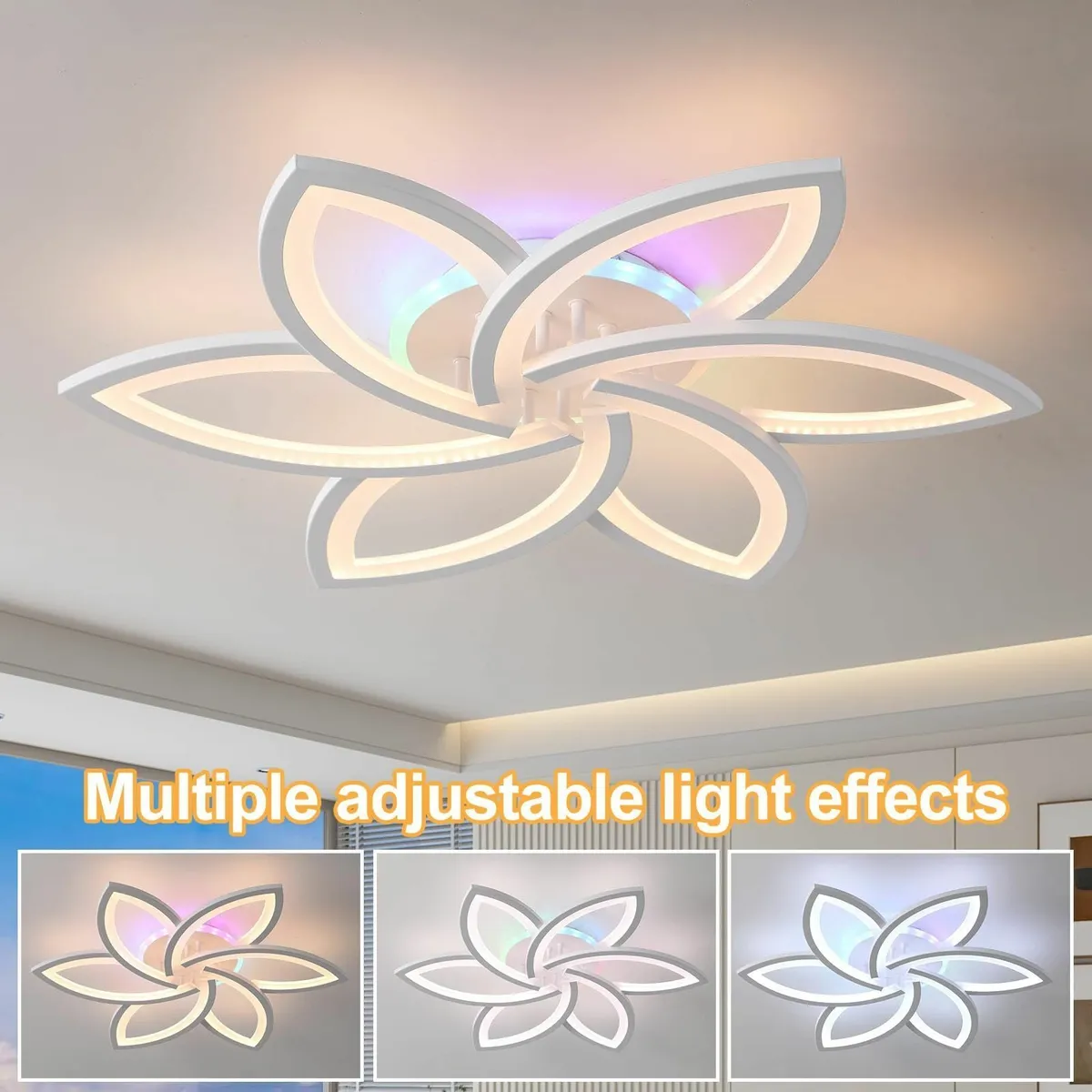 LED Ceiling Light Dimmable 50W Flush Lights with - Image 4