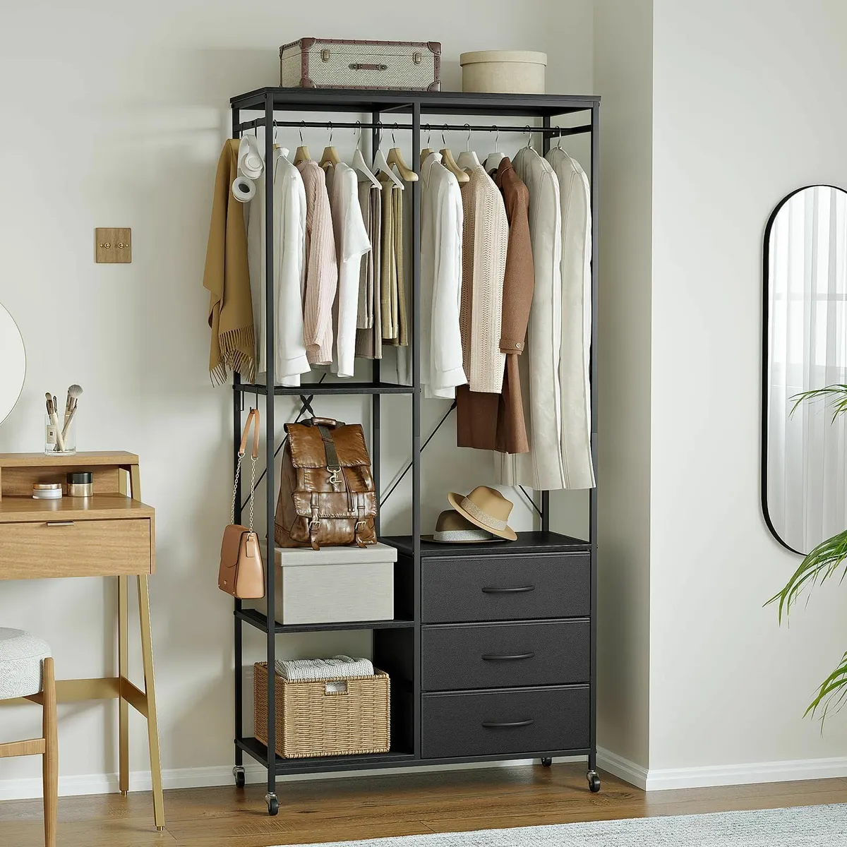 Clothes Rack Heavy Duty Clothing Rail Freestanding - Image 2