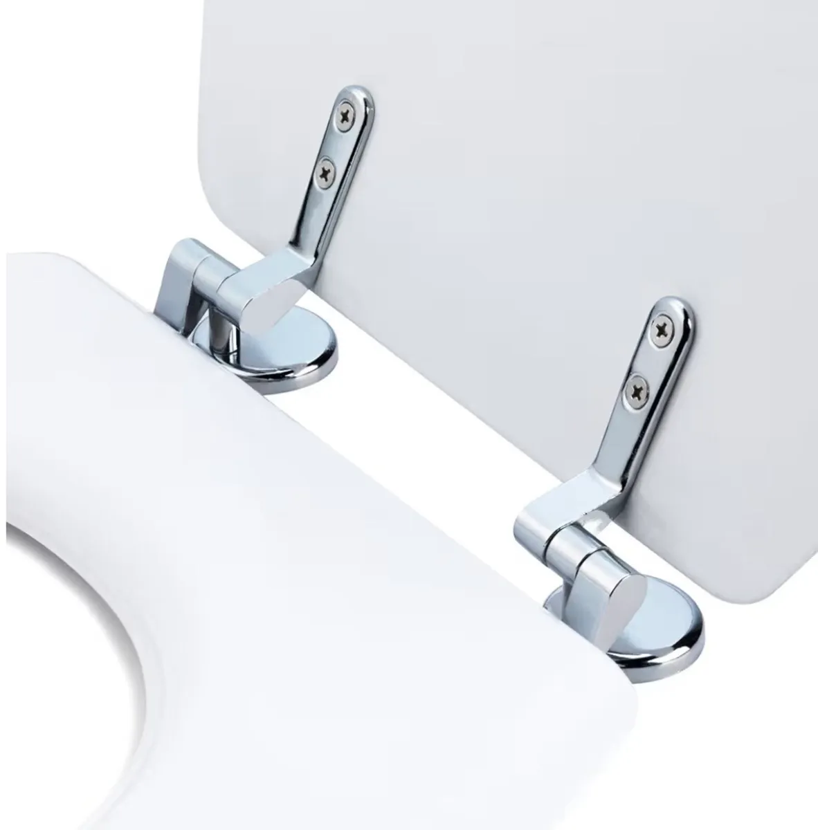 Brand new wood toilet seat,stainless steel release - Image 4