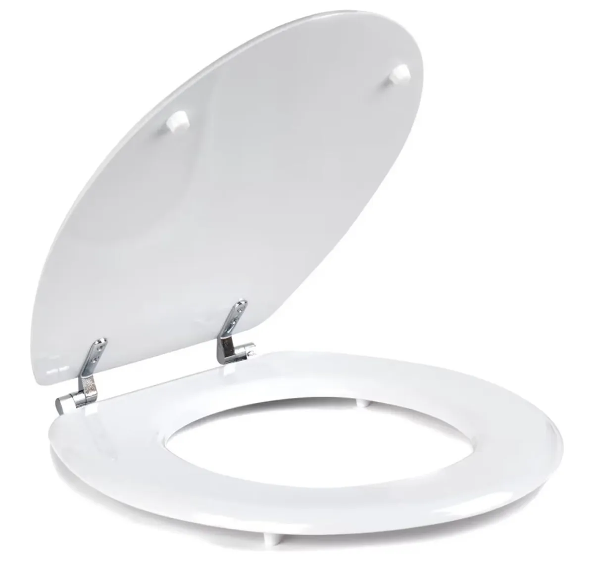 Brand new wood toilet seat,stainless steel release - Image 1
