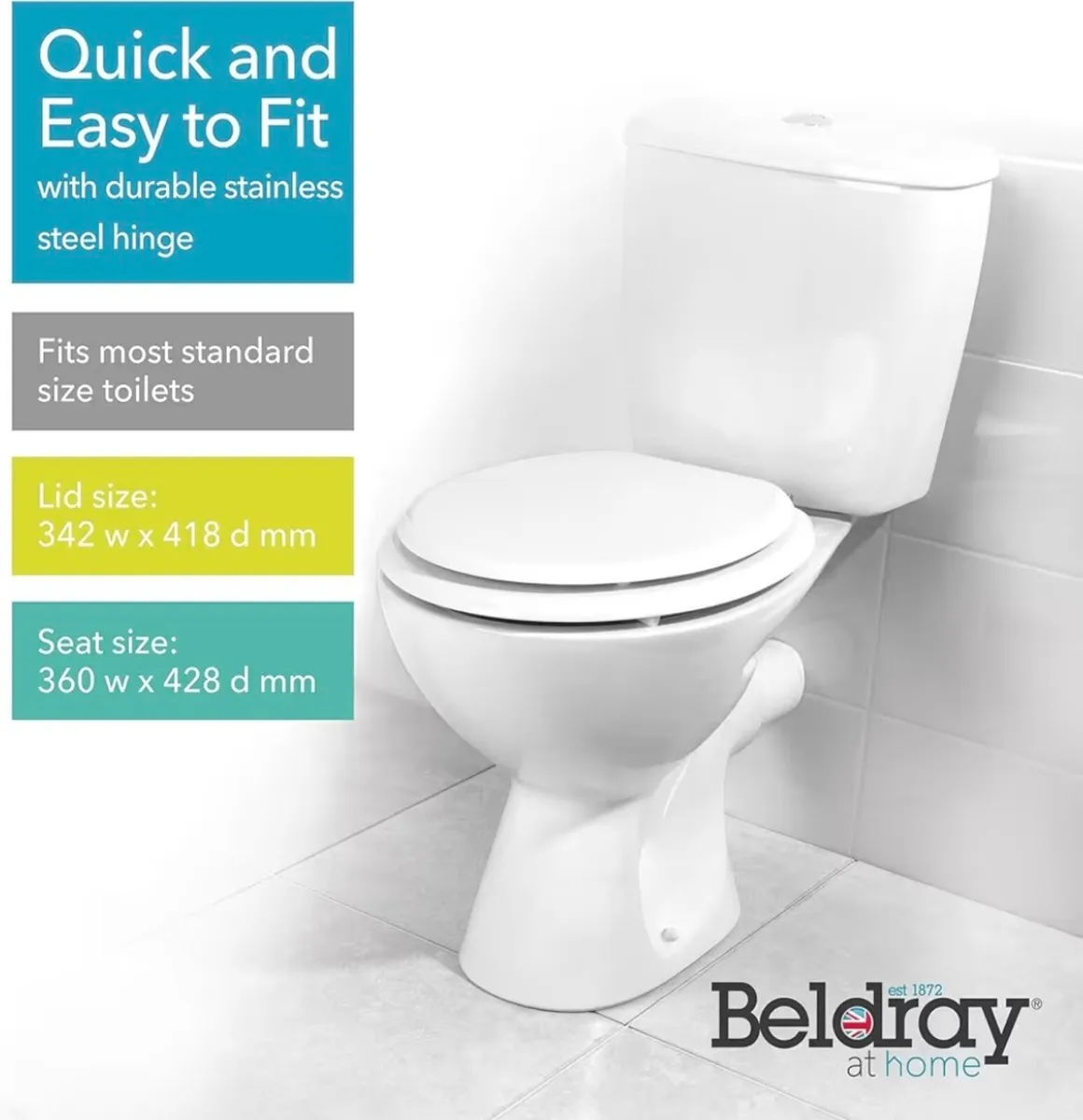 Brand new wood toilet seat,stainless steel release - Image 3