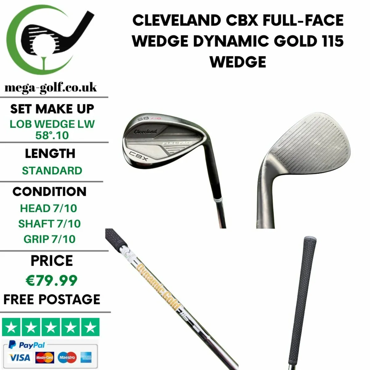 Cleveland CBX Full-Face Wedge Lw 58°.10 / Wedge - Image 1