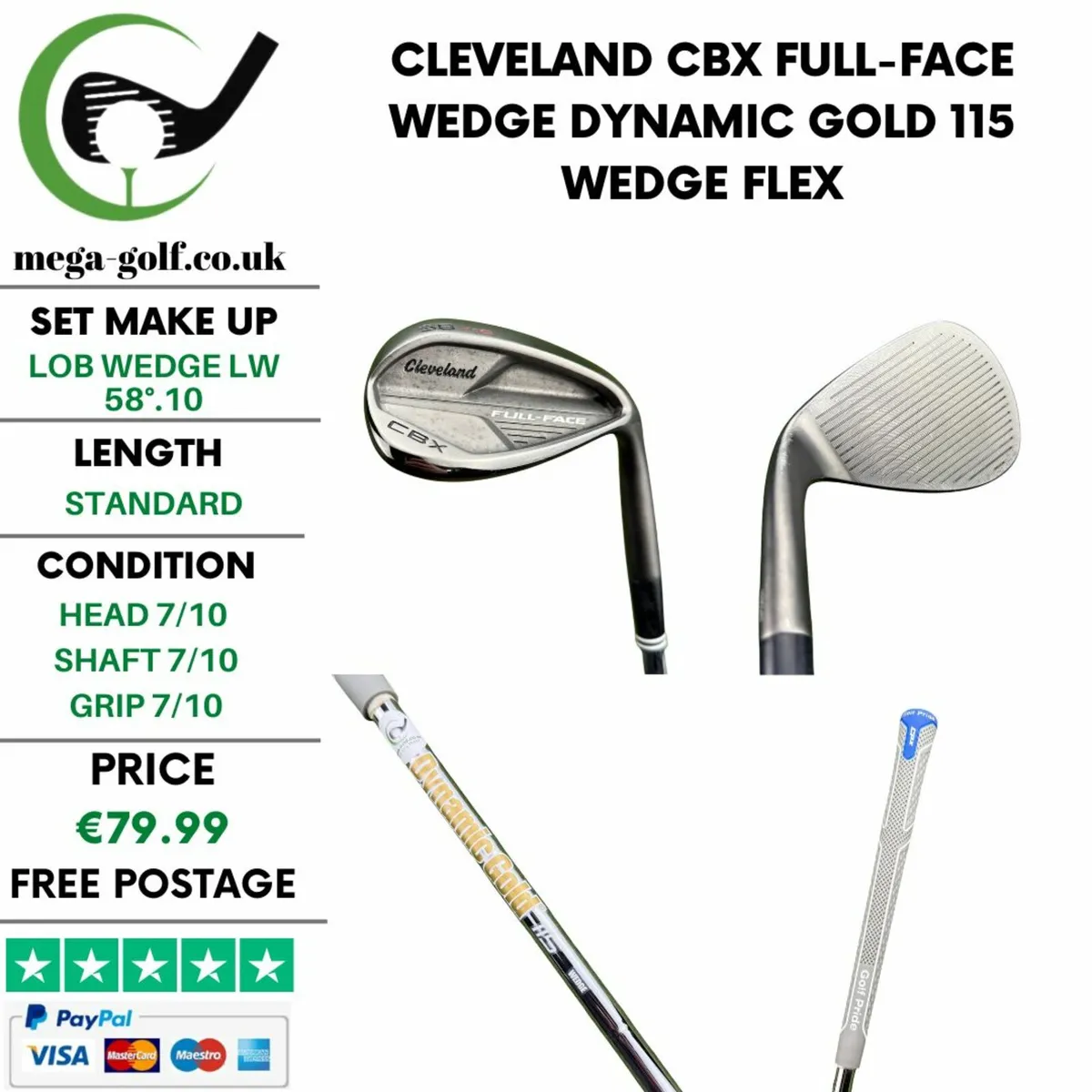 Cleveland CBX Full-Face Wedge Lw 58°.10 / Wedge - Image 1