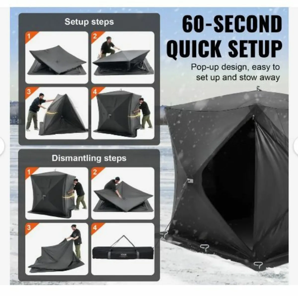 Portable Ice Shelter, 3-4 Person - Image 4