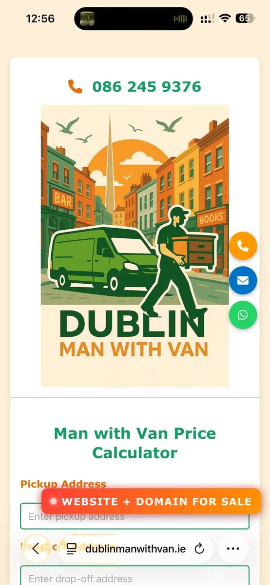 Website + Domain for sale(www.dublinmanwithvan.ie) - Image 1