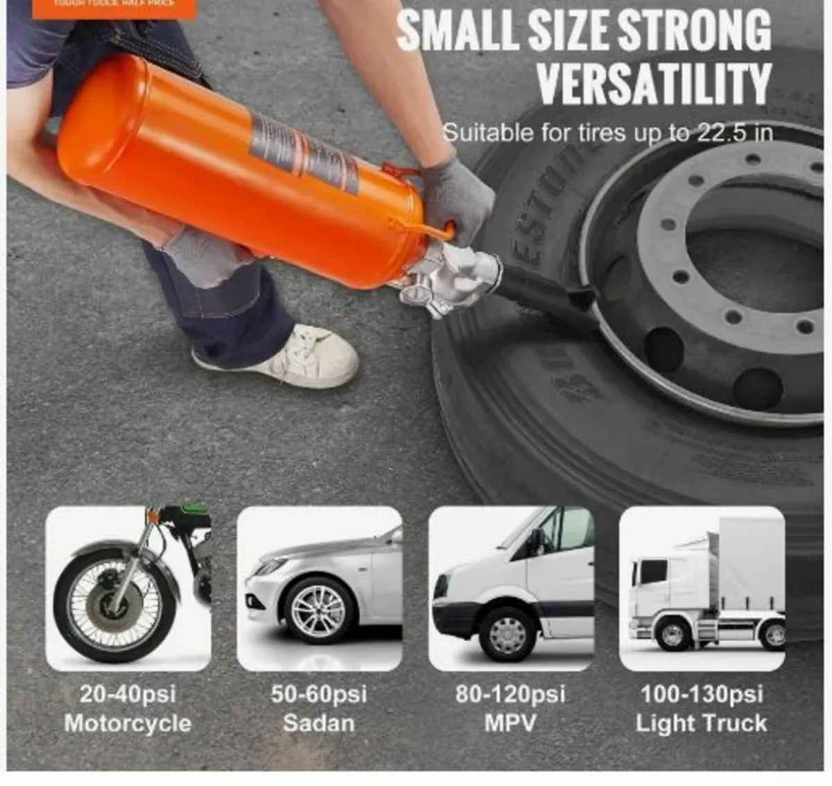 Tire Seater, 2.1 Gal/8 L Air Tire Blaster - Image 3