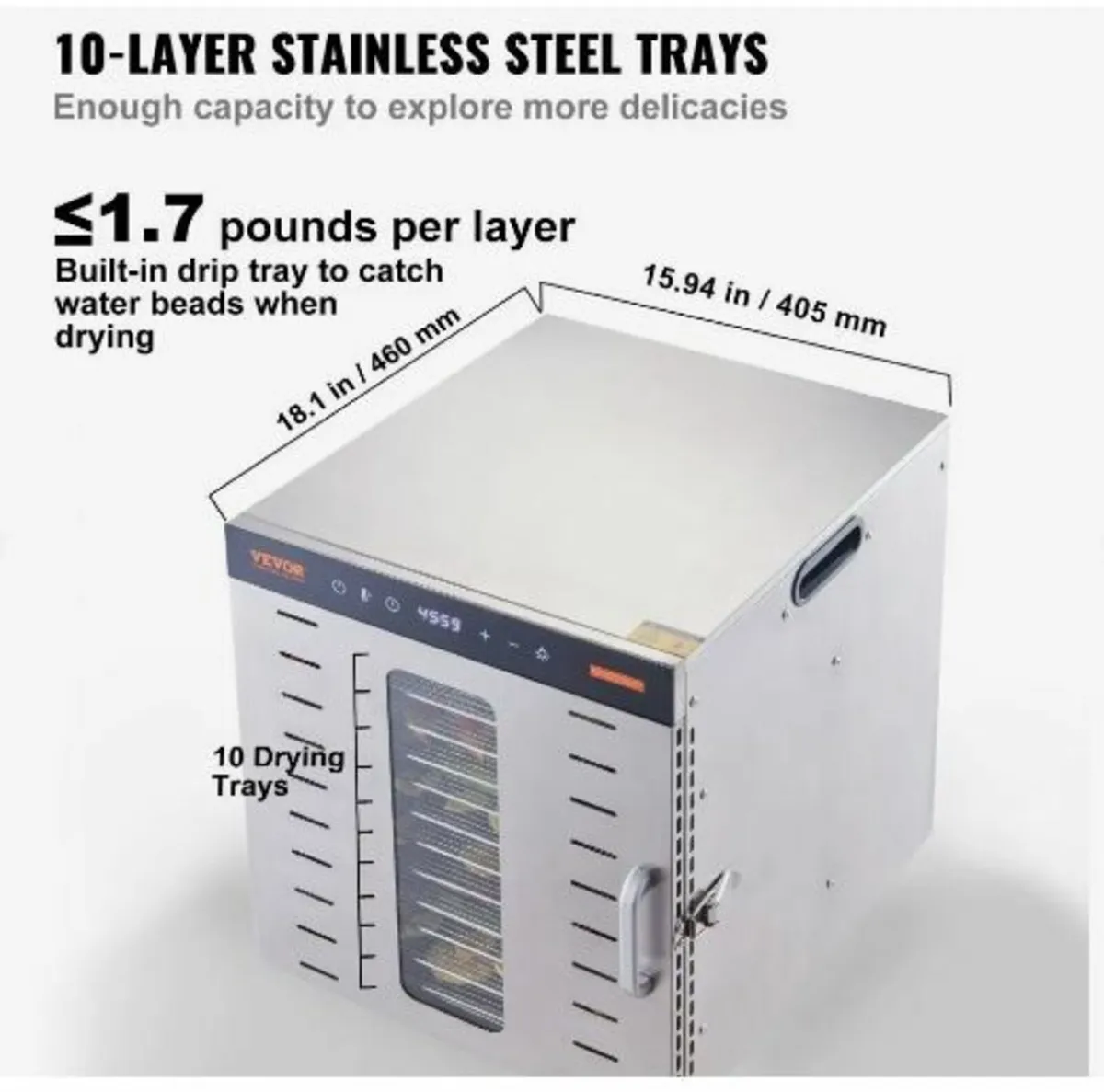 10 Trays Food Dehydrator Machine - Image 3