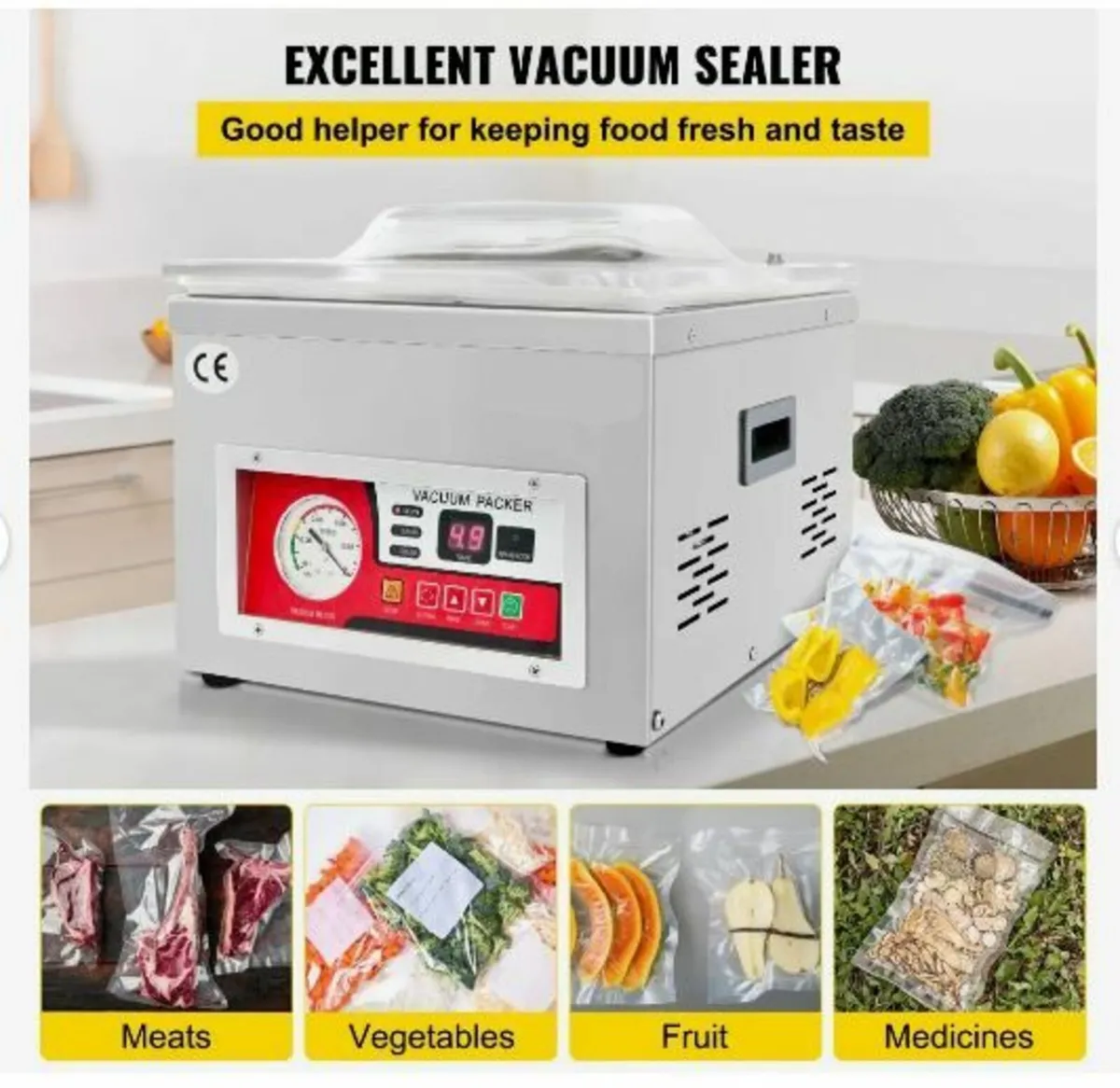 Chamber Vacuum Sealer, 260W Sealing Power - Image 2