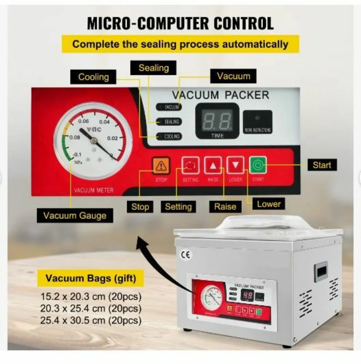 Chamber Vacuum Sealer, 260W Sealing Power - Image 4