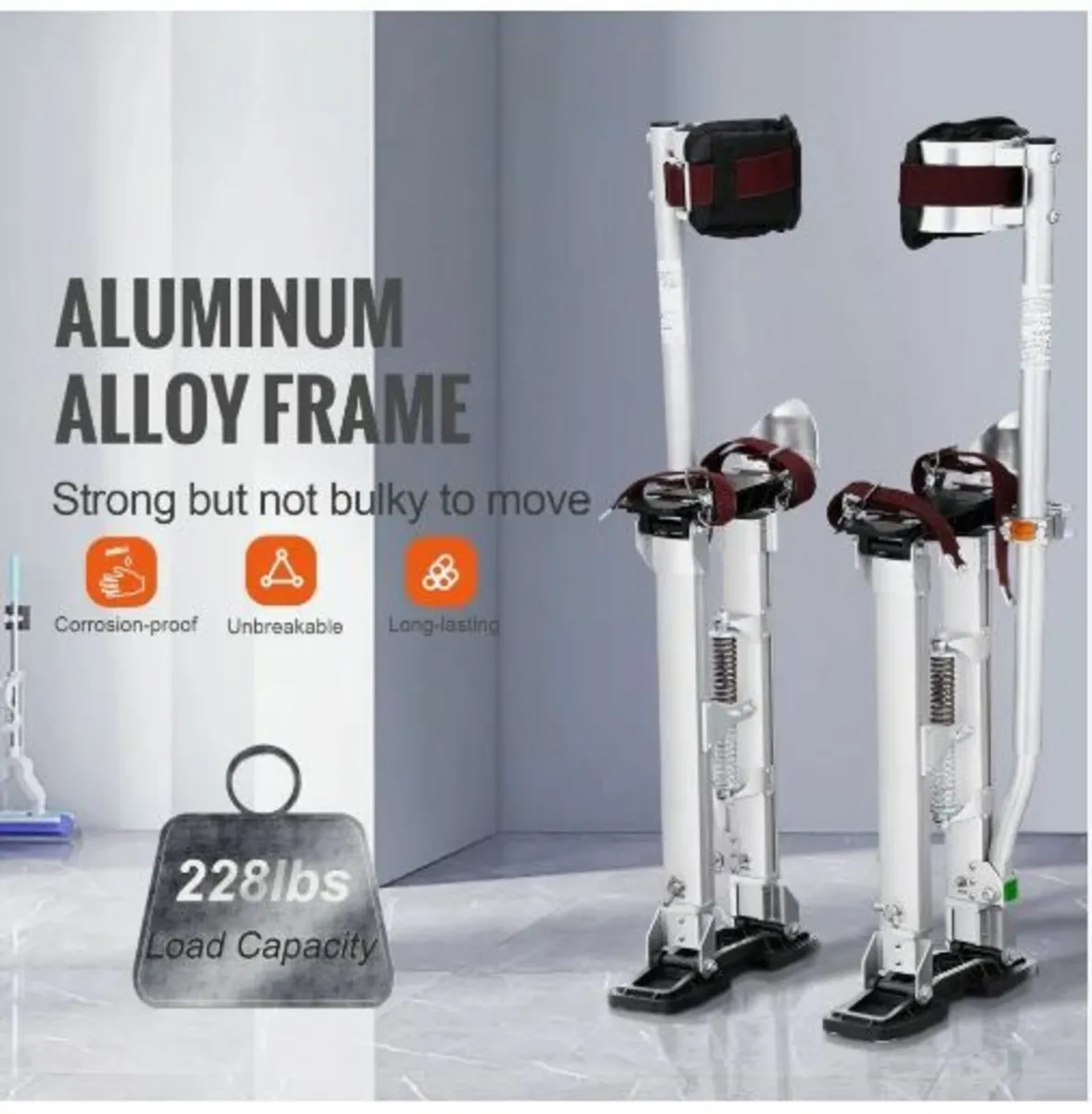 Drywall Stilts, 46 cm-76 cm Adjustable Aluminum - Image 3