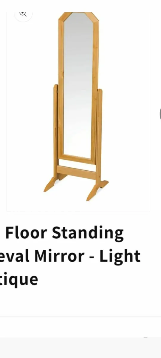 Beautiful solid wood Cheval bedroom mirror - Image 4