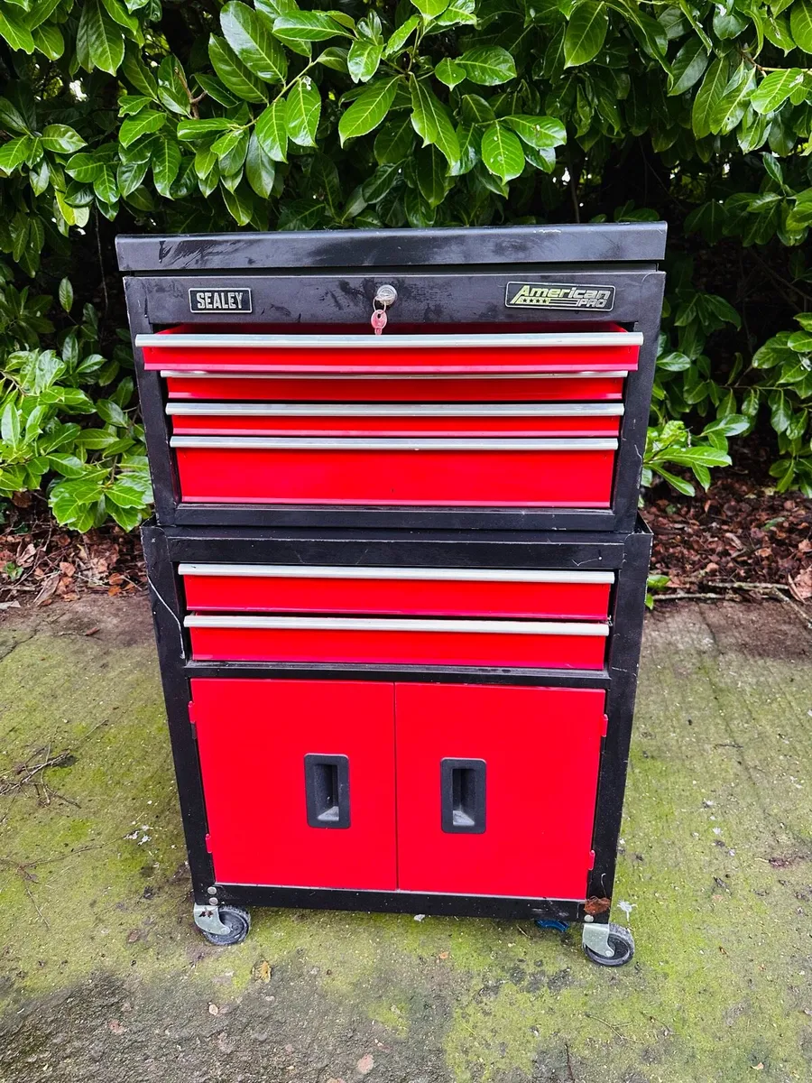 SEALEY AMERICAN PRO TOOL CHEST + TROLLEY - Image 3