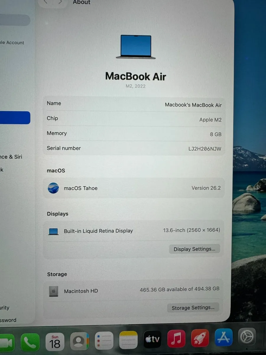 Macbook Air 13.6" (2022) M2 | 8GB | 256GB - Image 2