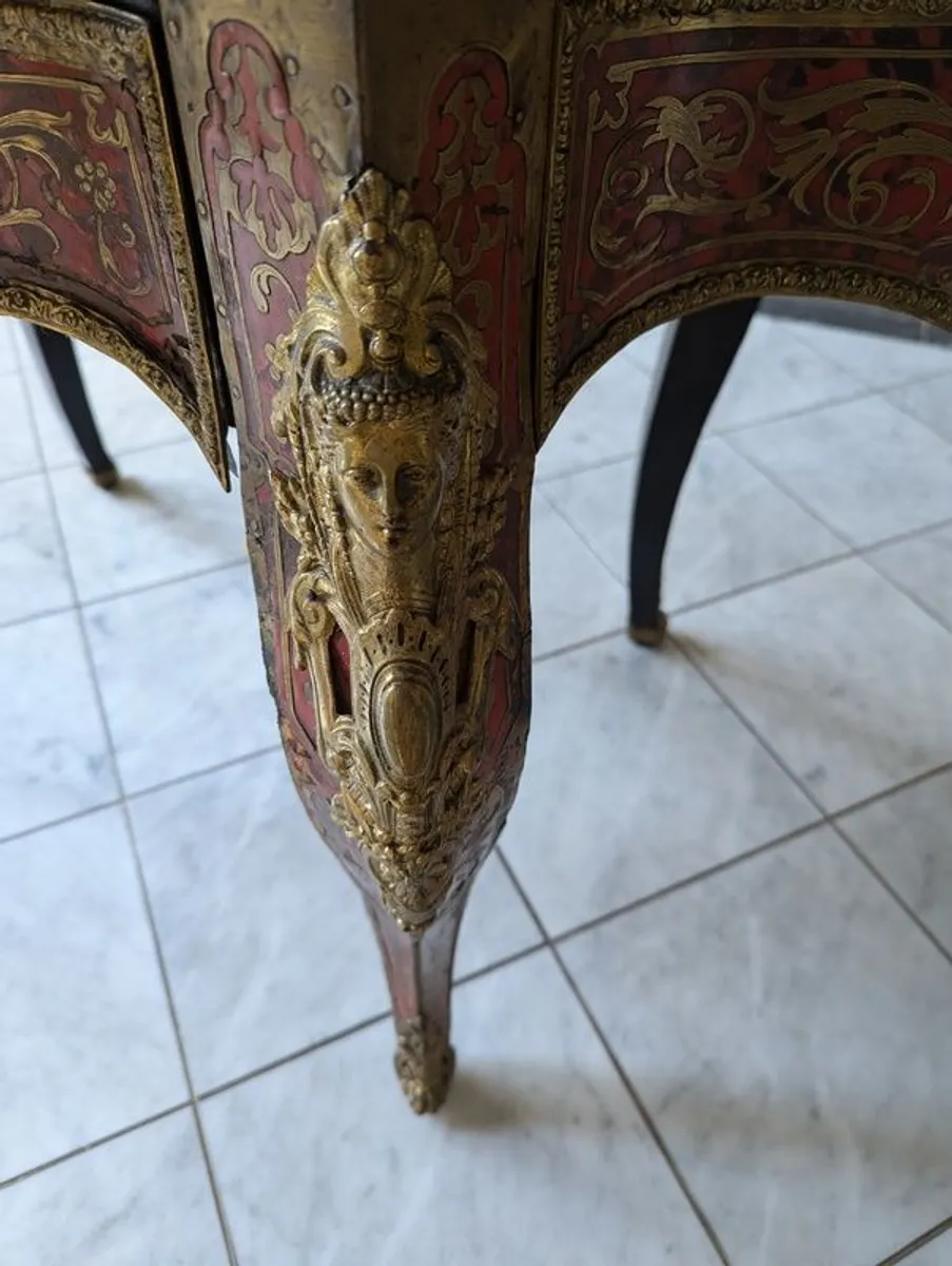Antique French boulle desk - Image 3