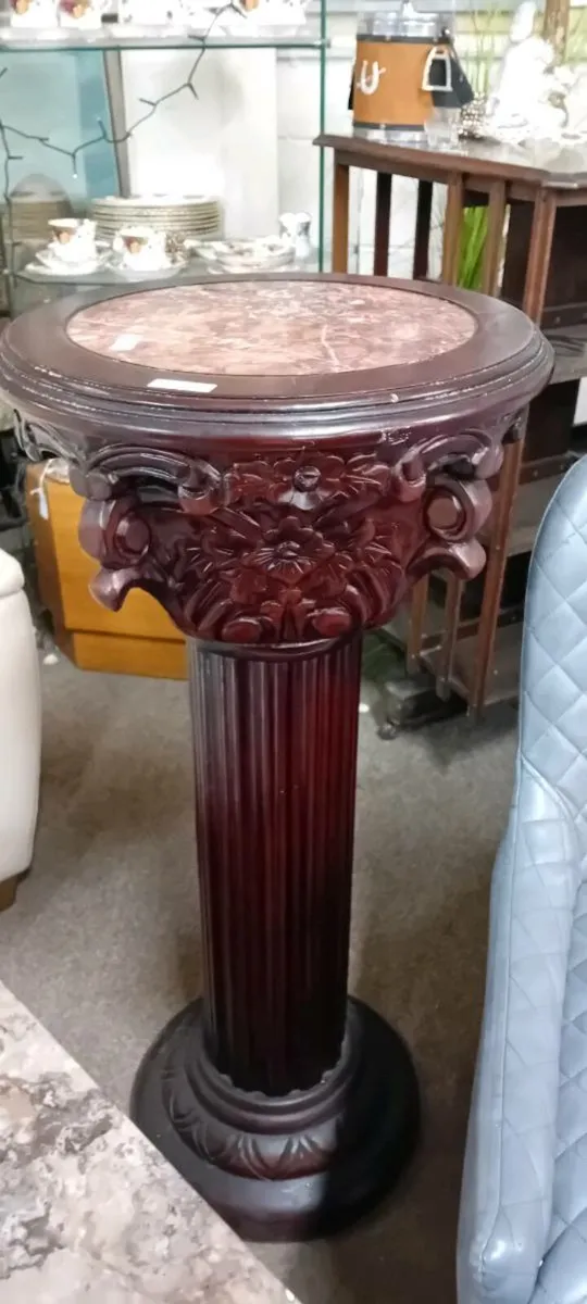 Decorative Mahogany Pedestal Stand - Image 1