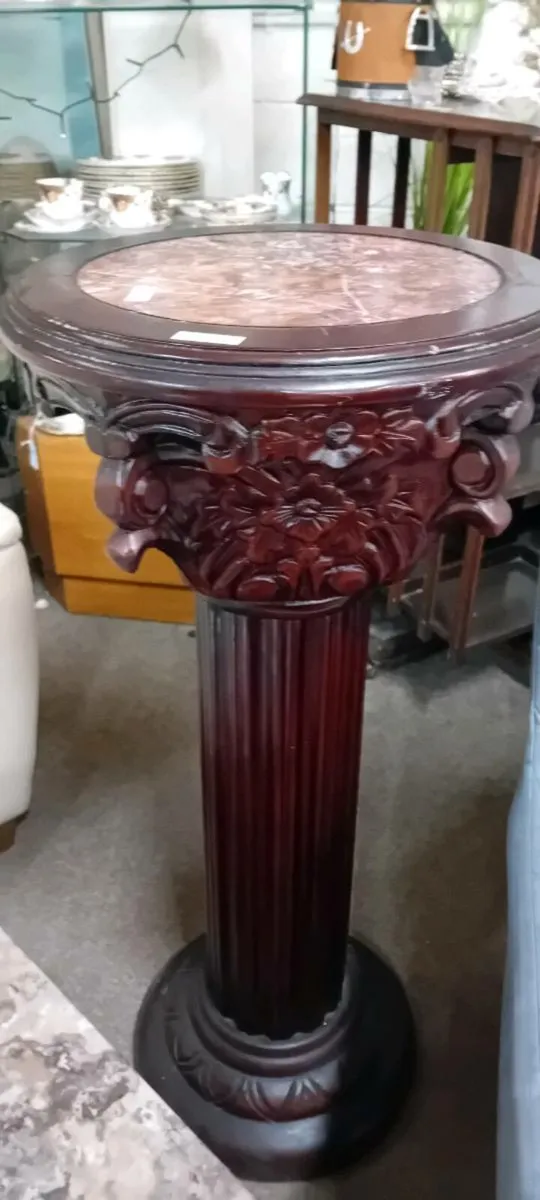 Decorative Mahogany Pedestal Stand - Image 2