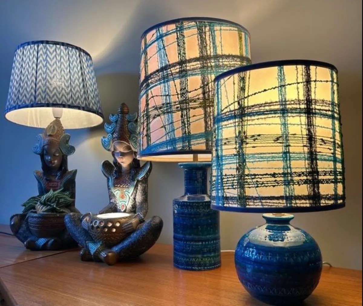 Large Mid Century Lamps - Image 3