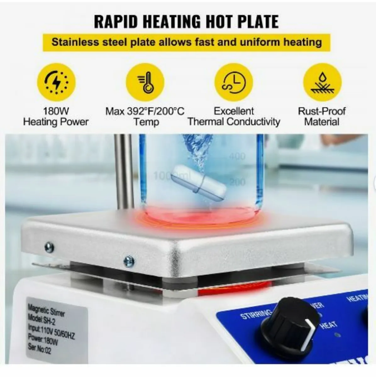 SH-2 Magnetic Stirrer Laboratory Magnetic - Image 3