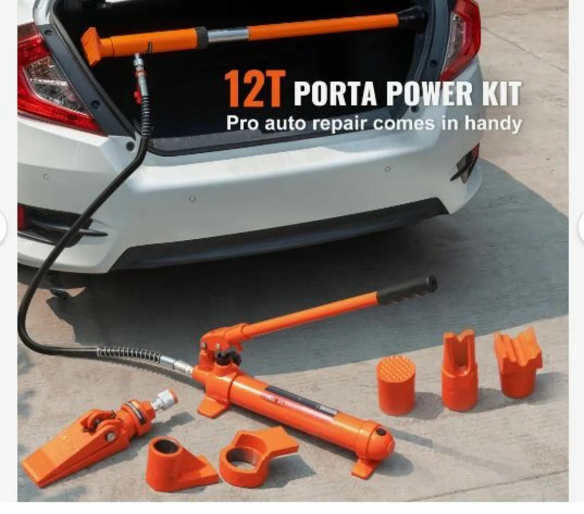 12 Ton Porta Power Kit, Portable Hydraulic Jack - Image 2