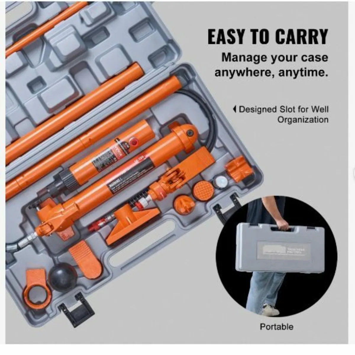 12 Ton Porta Power Kit, Portable Hydraulic Jack - Image 4