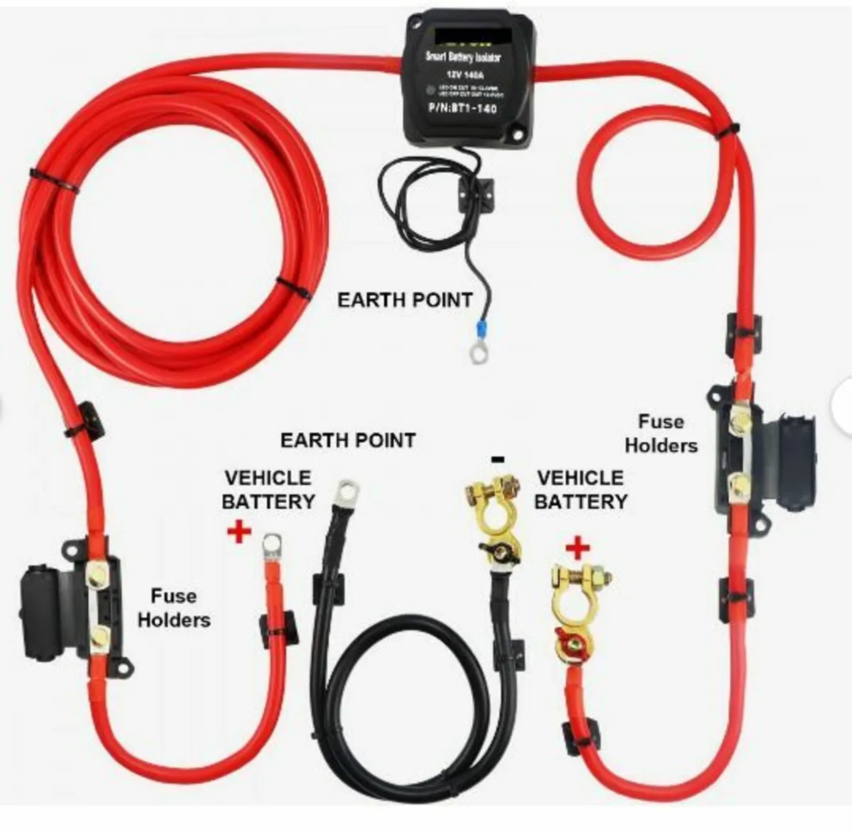 Split Charge Relay Kit, 6mtr 12V - Image 1