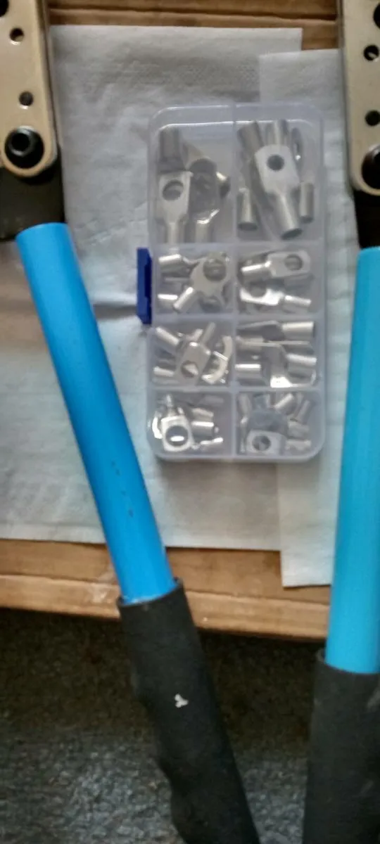 Two crimper tools plus box of cable ends - Image 2