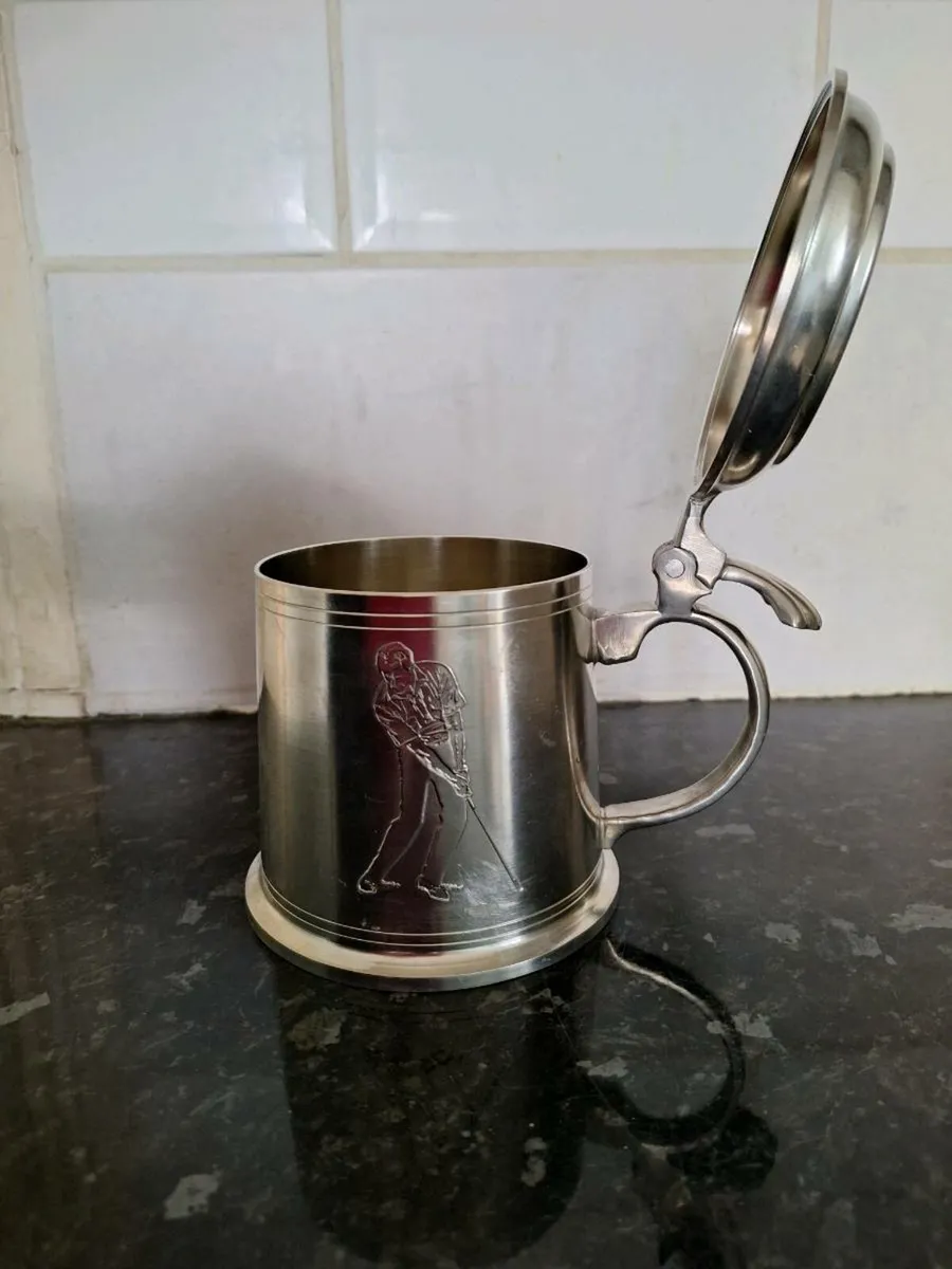 Newlands Golf Club pro patria pewter tankard - Image 2
