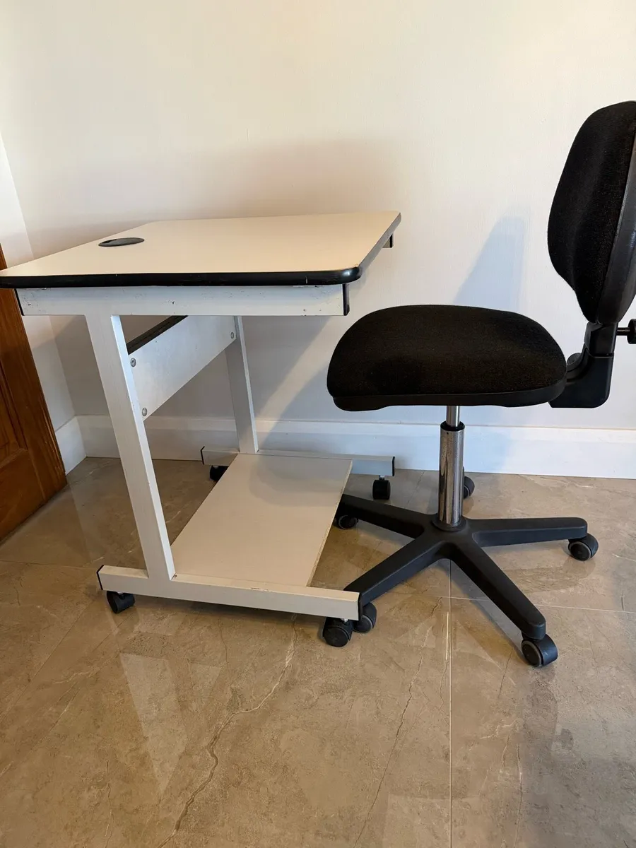 Small office desk and chair
